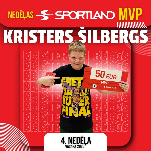 SPORTLAND NEDĒĻAS MVP KRISTERS ŠILBERGS