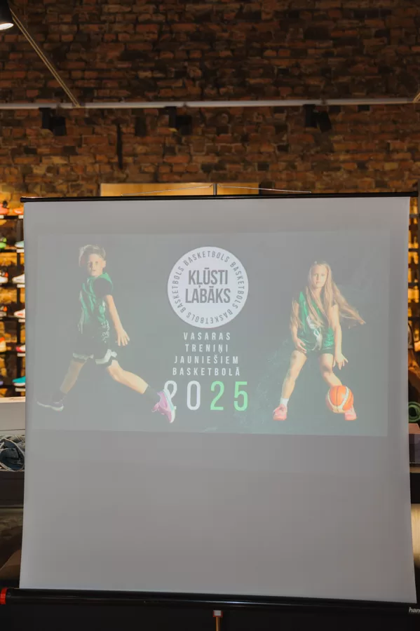 Kļūsti Labāks Vasara 2025 prezentācija Ballzy Basketball veikalā Čaka ielā