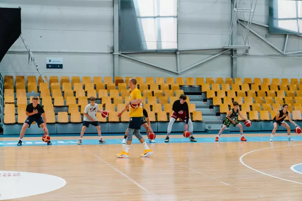 Basketbola treniņš Rimi Olimpiskajā centrā, Rīgā